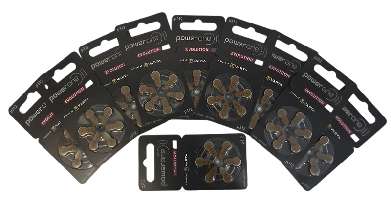 Piles Auditives 312 PR41 – Plaquette Marron x10 (60 Piles)