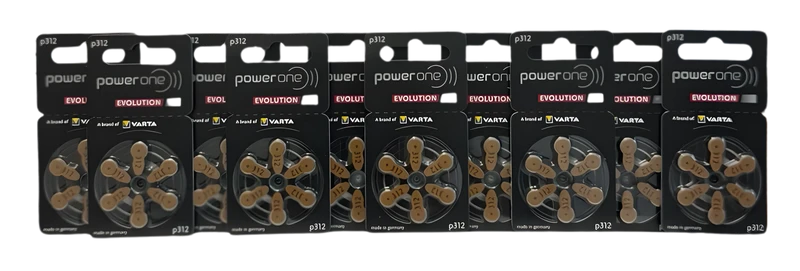 Piles Auditives 312 PR41 – Plaquette Marron x10 (60 Piles)