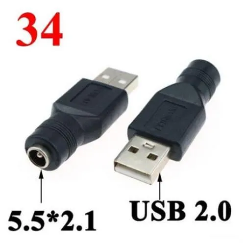 Convertisseur de fiches d'adaptation Input 5.5x2.1mm