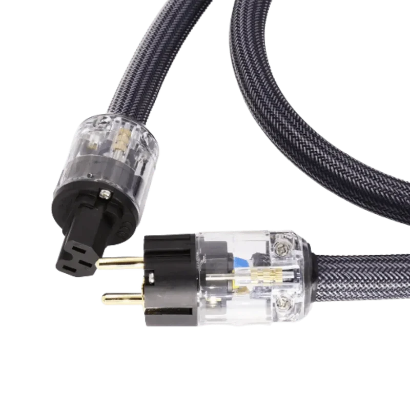 Câble alimentation HiFi 2m cuivre OFC 4mm² EU IEC C13 ampli DAC