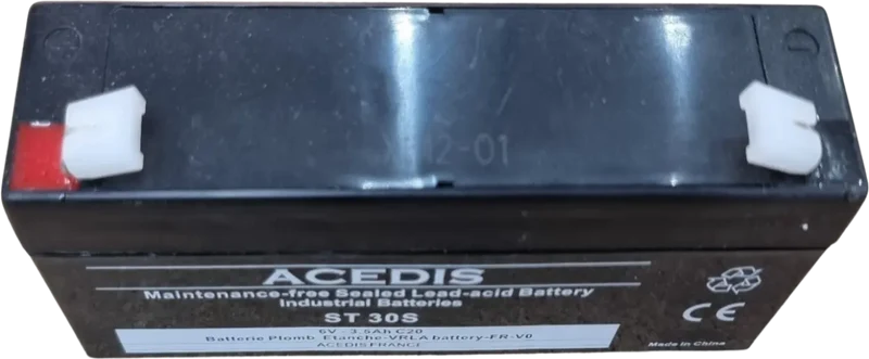 Batterie Plomb AGM ACEDIS ST30S 6V 3.5Ah – Faston 4.75mm – Alarme UPS Médical