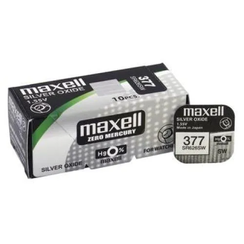 Piles Bouton Montre Oxyde d’Argent 1.55V SR315 à SR399 – Maxell / Varta