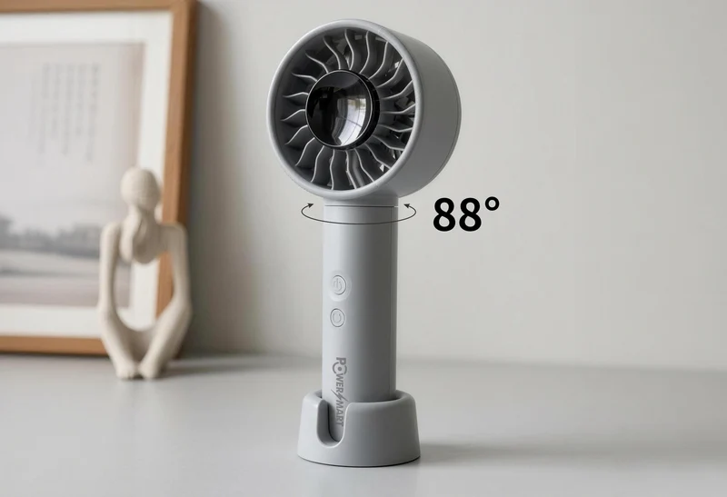 Handventilator mit Oszillationsfunktion | 4500mAh & 6-Gang Smart Display
