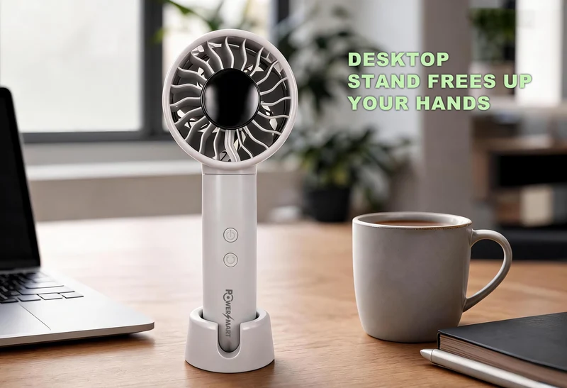 Handventilator mit Oszillationsfunktion | 4500mAh & 6-Gang Smart Display