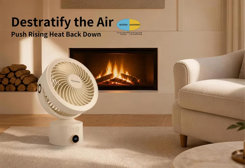 Kabelloser 3D-Luftzirkulator-Tischventilator | Aromatherapie, Smart Display & Persönliche Kühlung