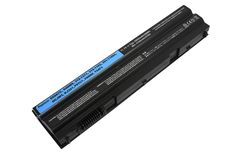 11,1V 5200mAh T54FJ M5Y0X Ersatz-Laptop-Akku für Dell Latitude E6430, E6530, E5430, Inspiron 15R (5520), 17R (5720), Vostro 3560