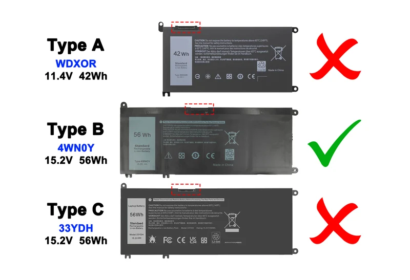 15.2V 3685mAh 56Wh G4MX4 Laptop-Akku für Dell Inspiron 13-7353 / 13-7577 / 13-7778 Serie