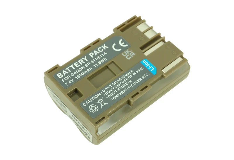 7,4V 1600mAh Li-ion Camcorder-Akku für Canon BP-511 BP-511A MV300 MV600 ZR60 Optura