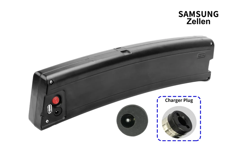 2-poliger Entladeanschluss, Elektrofahrradakku Li-Ion 36 V – 10,5 Ah/378 Wh, Ersatz für E-Faltrad EF1 EF2 EF3