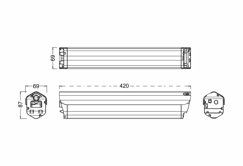 36V 14,5Ah 522Wh E-Bike Akku Ersatz für Lectron