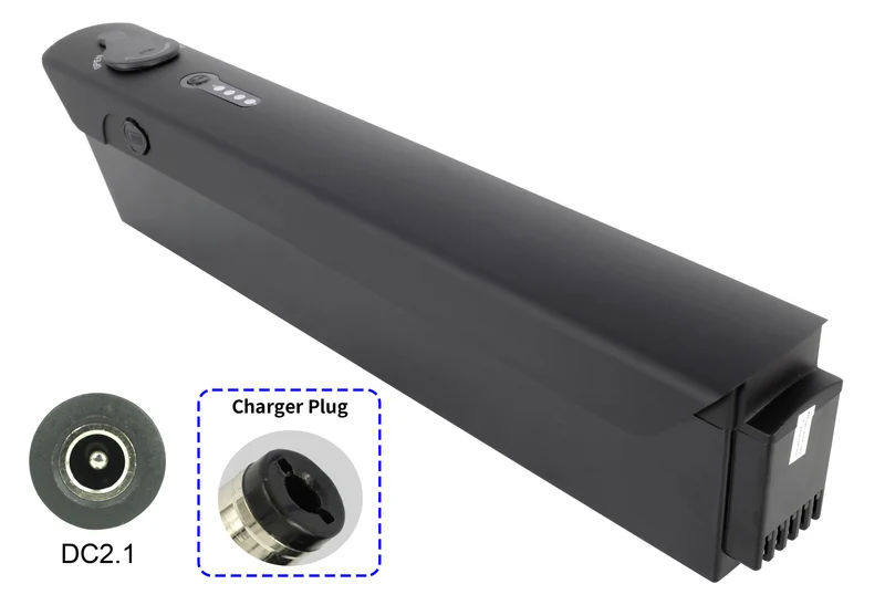 36V 10,5Ah/378Wh Li-Ion eBike Akku, Ersatz für Saxonette SA-XT-13-111