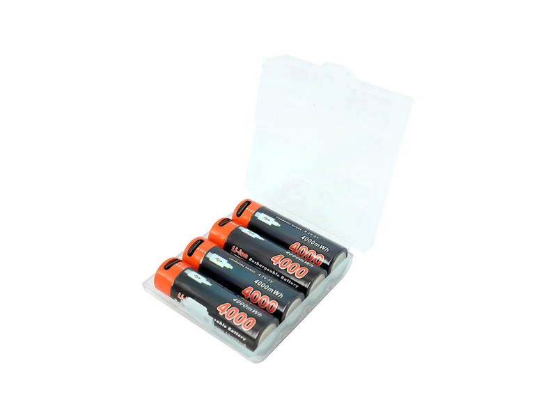 Wiederaufladbare AA-Batterien mit USB-C-Anschluss (4er-Pack) | 1,5 V Konstantspannung | 4000 mWh Li-Ion | Passend für Mignon LR6