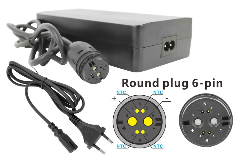 42V 4A Schnellladegerät für 36V BMZ / Rotwild / Impulse Akkus | Rosenberger Magnetstecker