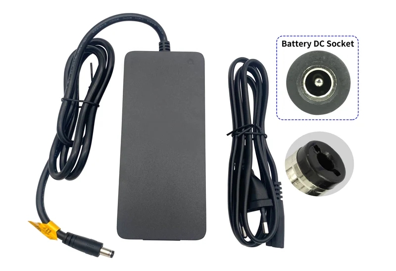 42V 4A GaN-Ladegerät für 36V Li-Ion-E-Bike-Akkus, DC 5,5*2,1mm Stecker