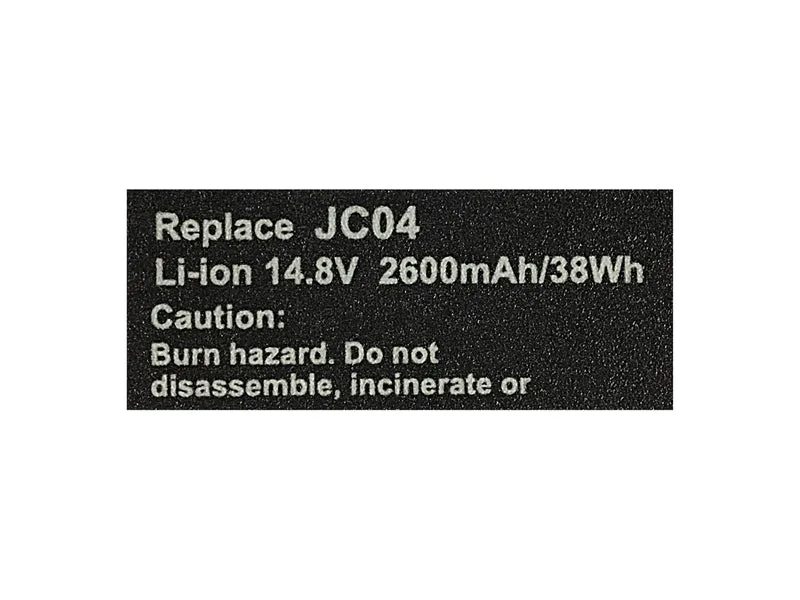 14.8V 2600mAh JC04 JC03 38Wh Ersatzakku für HP TPN-C129 TPN-Q186 TPN-W129 Laptop-Serie
