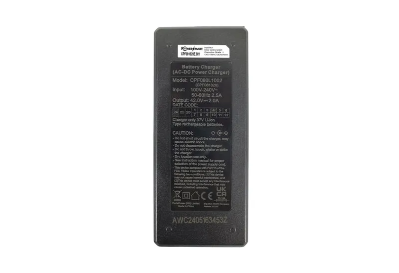42 V 2 A Elektrofahrrad-Ladegerät für 36 V Lithiumbatterie, mit DC 5,5 mm x 2,1 mm Stecker