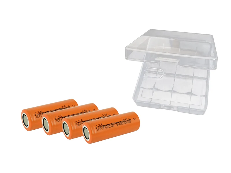 4x 18500 3,6 V 2040 mAh wiederaufladbare Batteriezellen