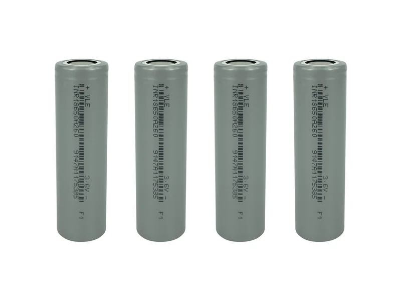 4x 18650 3,6 V 2600 mAh wiederaufladbare Batteriezellen