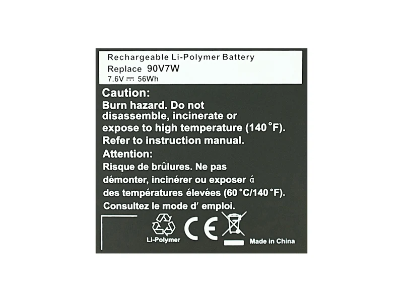 7,6 V 56 Wh JD25G 90V7W Laptop-Akku für Dell XPS 13 9343 (Serie 2015) 9350