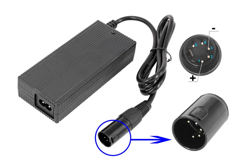 TranzX Ladegerät 36V (42,0V/2,0A) von POWERSMART - XLR 5-polig