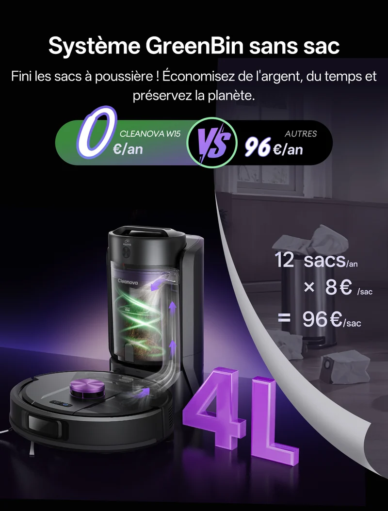Vactidy & Vexilar | Cleanova W15 Robot Aspirateur Laveur