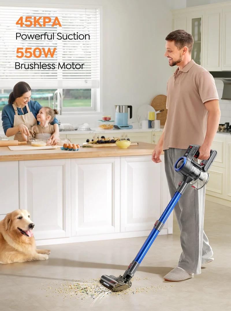 Buture JR700 Blue Cordless Vacuum | 550W 45KPA