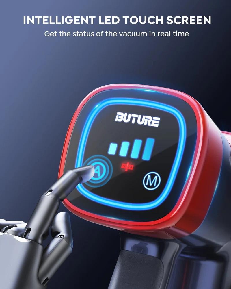 Buture VC50 Red Cordless Vacuum Cleaner | 450W 33KPA