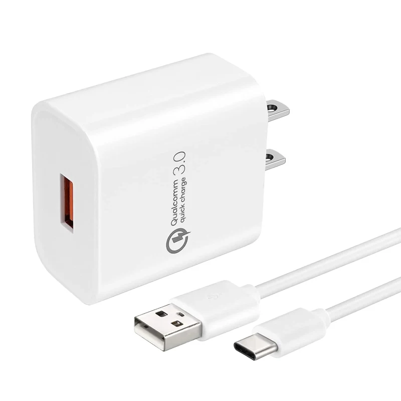 Adaptateur de charge mural avec câble USB-A vers C