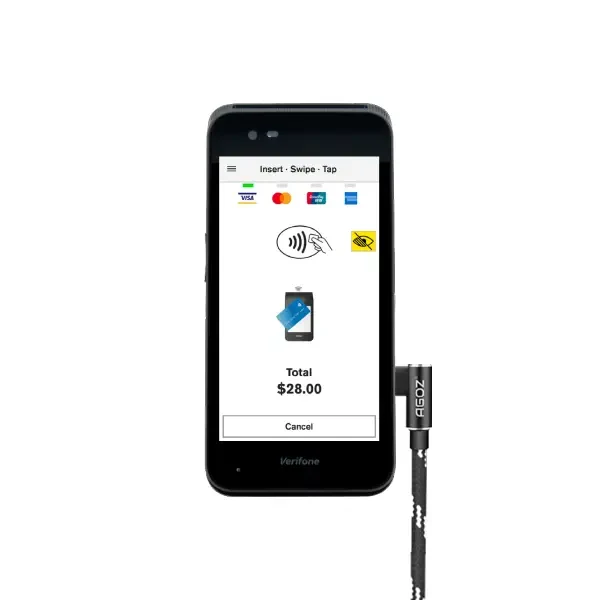 Câble de chargeur pour terminal de point de vente Verifone à angle droit