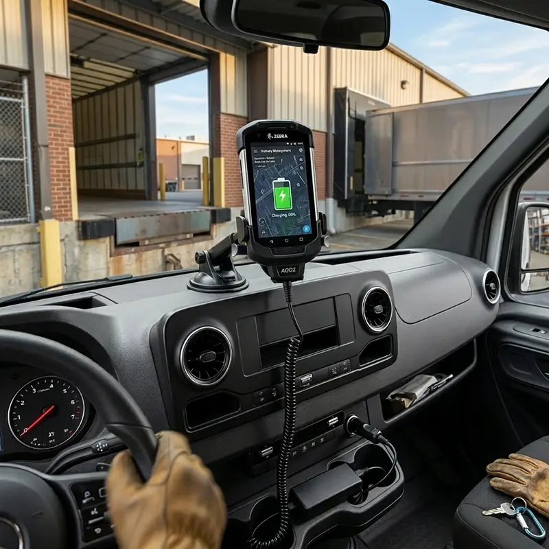 Chargeur de voiture pour scanner portable de codes-barres Zebra TC77 | Agoz