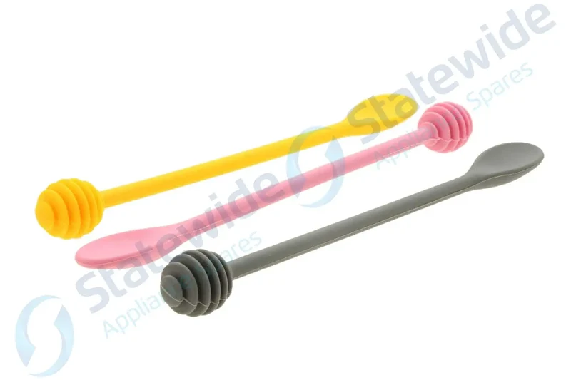 Cuisena Mini Silicone Honey Spoon (Colours: Pink, Yellow And Grey)-Each