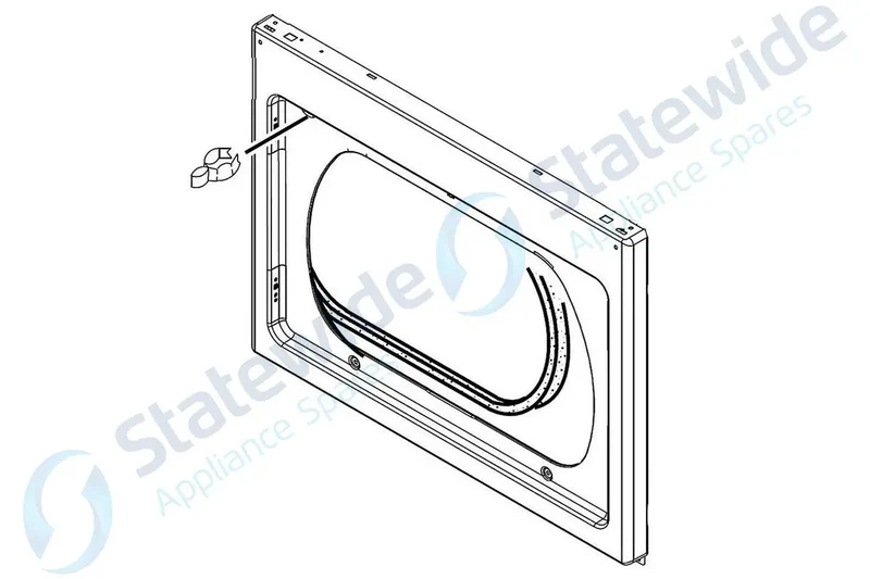 MAYTAG Dryer Front Panel-MDE17MNBGW0-Genuine