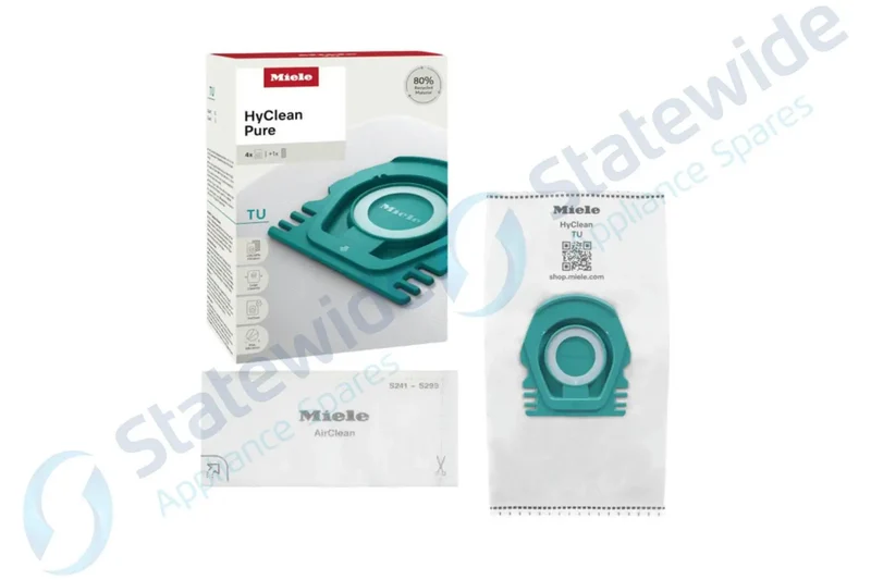 MIELE TU HYCLEAN PURE Vacuum BAGS(GREEN Clip)(4bags/2 filters)-Genuine