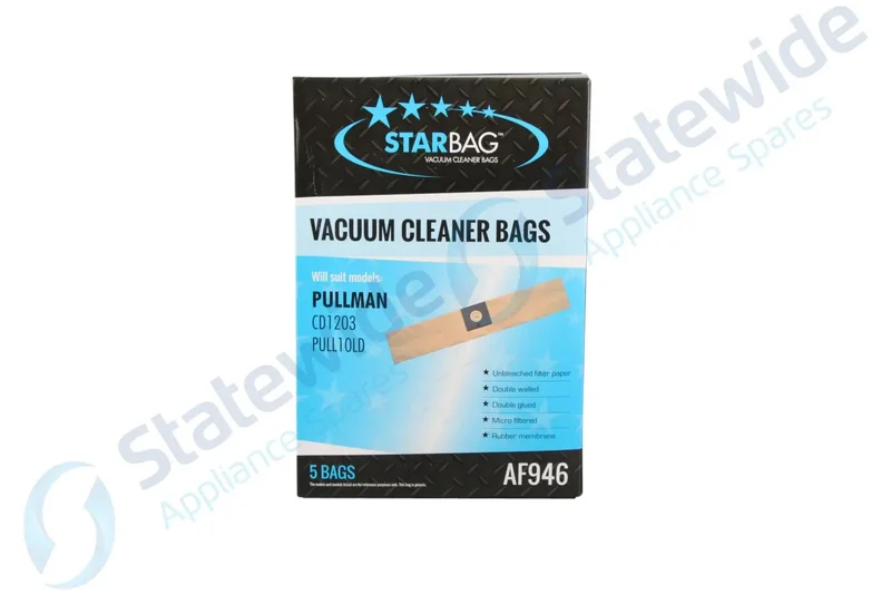 Pullman 10L PULL10LD/CD1203 Vacuum Paper Bags (5 Pack)-Non Genuine