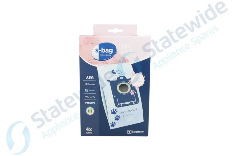 ELECTROLUX "S-BAG ANTI ODOUR" Vacuum DUST BAGS (4 Pack)-Genuine