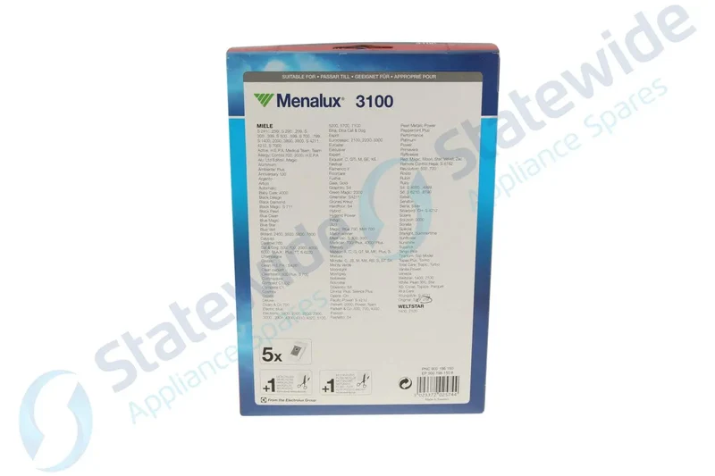 MENALUX MIELE FJM SYNTHETIC Vacuum BAGS-5 Pack-NON Genuine